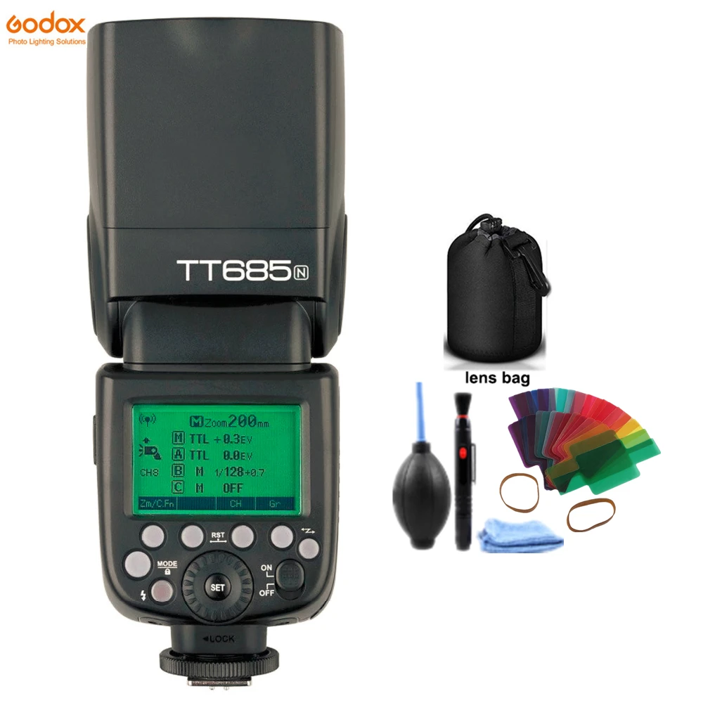 Godox TT685N 2,4G беспроводной i-ttl Высокоскоростная синхронизация 1/8000s GN60 Вспышка Скорость lite X1T-N триггер передатчик для Nikon DSLR камеры - Цвет: TT685N