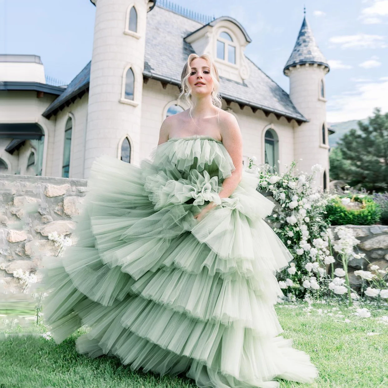 Fluffy Tulle verde menta abito a strati da donna abito da ballo senza  spalline increspato Tulle abiti da ballo abiti da sera per feste formali abiti  da evento|Dresses| - AliExpress