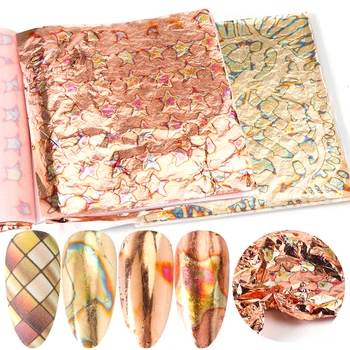 

1pcs Gold Bronze Stickers On Nails Ultra Aluminum Foils Paper Nail Art Transfer Decals Sliders DIY Manicure Decorations SA1546