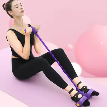 

Fitness Gum 4 Tube Resistance Bands Latex Pedal Exerciser Sit-up Pull Rope Expander Elastic Bands Yoga Equipment Workout