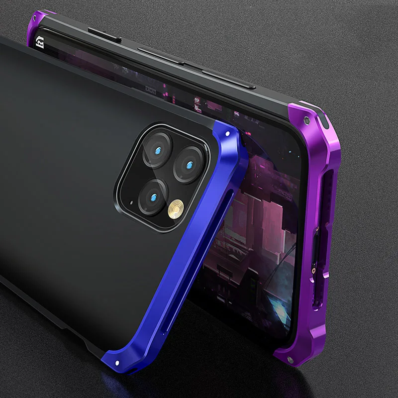 Броня металлический каркас Жесткий Чехол для iphone 11 Pro MAX чехол Мягкие силиконовые противоударные чехлы для iphone 11 Pro Coque для iphone 11 чехол