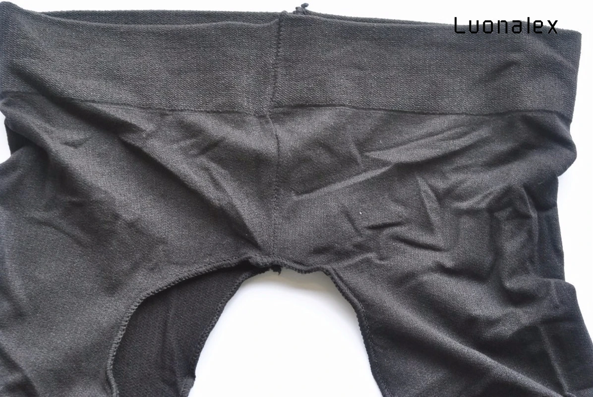 Luonalex дешевые черные сексуальные прозрачные открытые промежности колготки с вырезом Рождественский носок Чулочные изделия, колготки для секса для мужчин и женщин эротическое белье