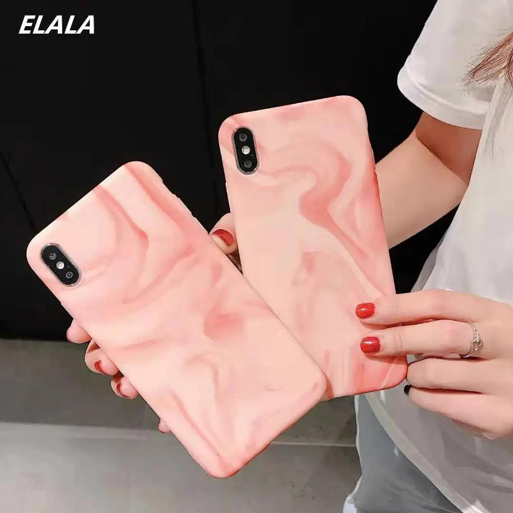 Чехол ELALA Marble для iPhone 6s матовый мягкий чехол из ТПУ 6 6S 7 8 Plus X Xr Xs Max чехлы с полной