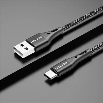 USLION 5A USB Type C Data Cable For Samsung S10 S20 Xiaomi Mi 11 Type C Cable USB C Charger Fast Charging Mobile Phone Chargers 7