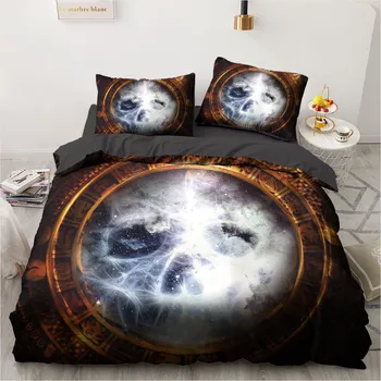 

Modern Comforther Cases 3D Custom Design Magic Quilt Cover Sets Pillow Covers King Queen Super King Twin Size Black Beddings