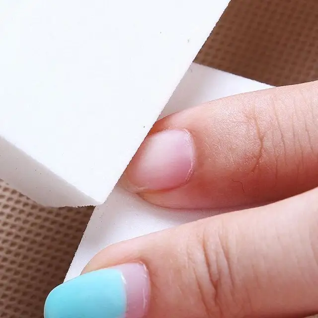 10Pcs/Set White Nail Art Sanding Sponge Buffer Block Fingernail  6