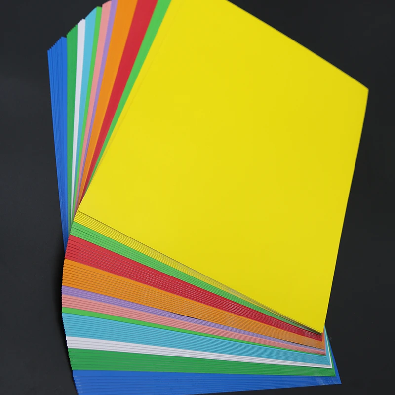 50 Sheets / Bag 80g A4 Cowhide Stickers Color Label Paper Laser Inkjet Printing Kindergarten Students Children Pattern DIY Paper