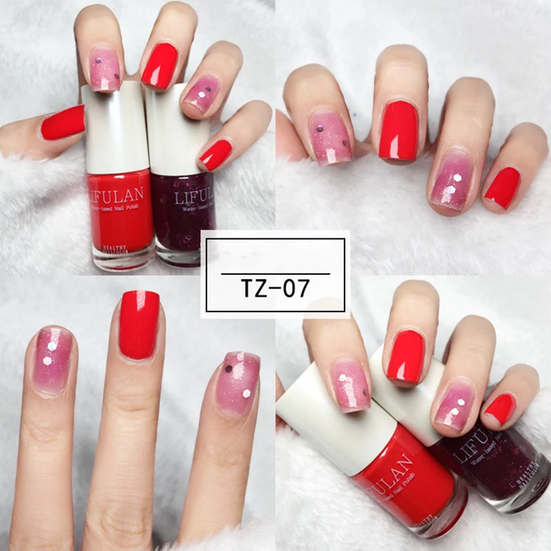 Nusx 2pcs set Nail Polish Holographic Glitter Pink Color Series Soak Off Nail Art Polish Varnish 3