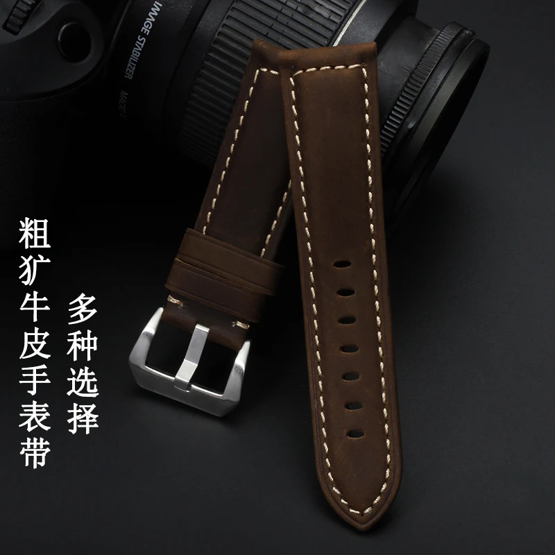 

cow leather watchband 22 24 26mm replacement strap new hot bracelet for PAM111 441 Watch accessories