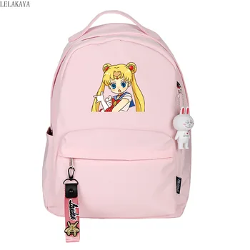 

Anime Sailor Moon Tsukino Usagi Bookbags Backpack School Student Bag Cosplay Luna Cat Schoolbags Teenagers Lovely Travel Bags