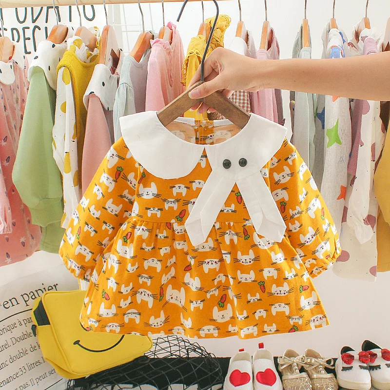 Autumn Winter Baby Dress For Girls Cute Long Sleeve Print Princess Dress Baby Girls Wedding Party Clothes Vestido Infantil Dresses Aliexpress