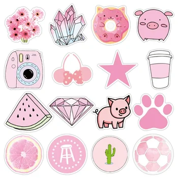 

Vsco Stickers Things pink Girl Sticker For On The Laptop Fridge Phone Toy For Kids Skateboard Suitcase Stickers Pack 100pcs