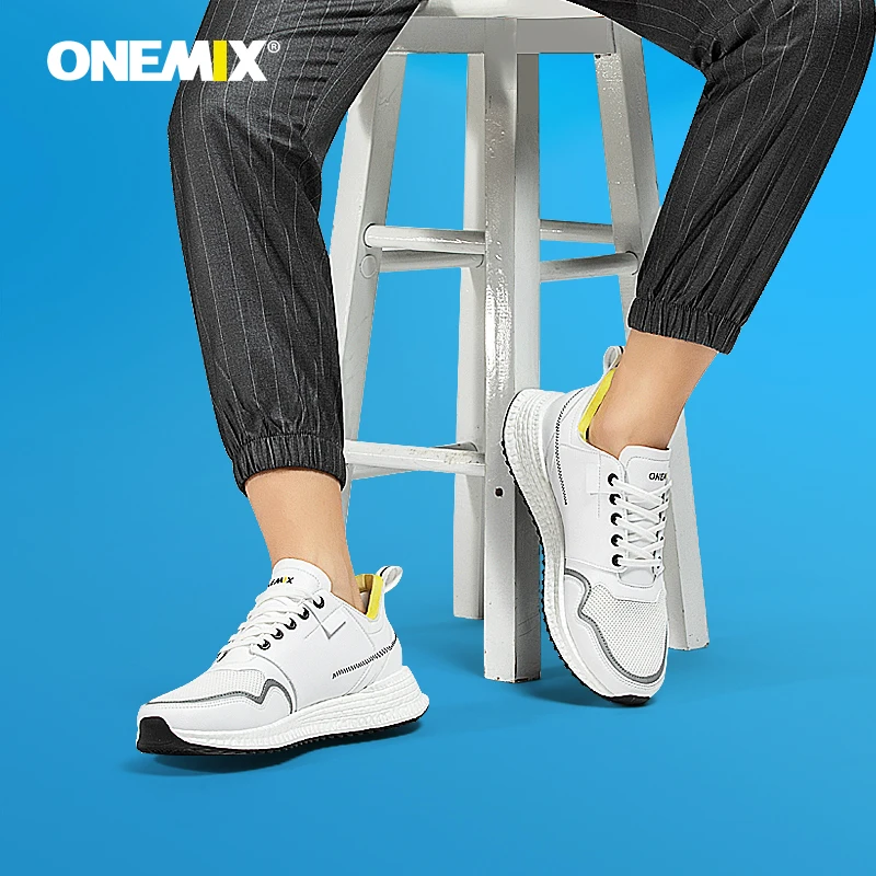 ONEMIX, новинка, обувь для бега, Мужская дышащая спортивная обувь, мужские кожаные кроссовки, мужская уличная прогулочная обувь, мужская легкая обувь для бега трусцой