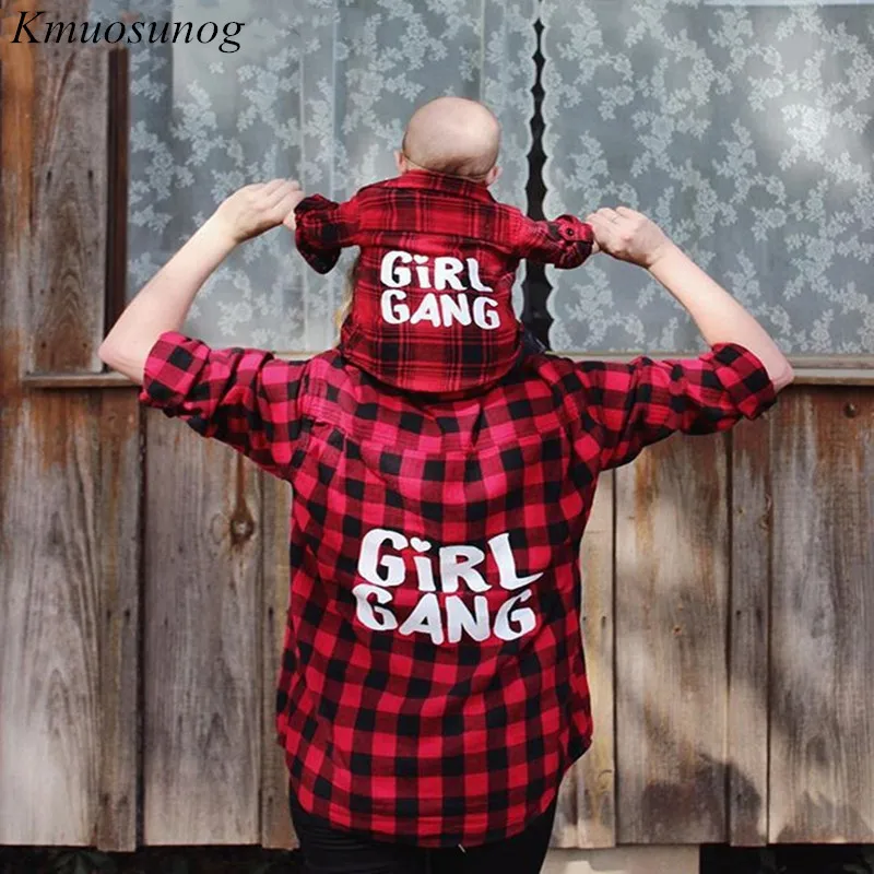 

Family Matching Clothes Mommy and Me Shirt Plaid Top Family Look Mother And Daughter Shirt Mom And Daughter Clothes C0566