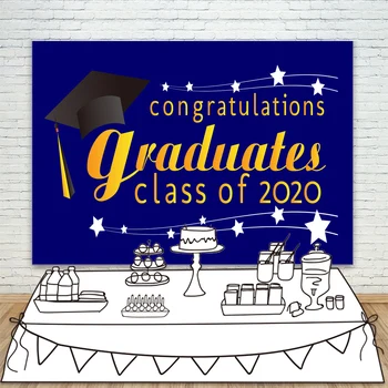 

Graduation Congratulations Banner Photography Backdrop Graduation Cap Graduated Prom Party Background Photoshoot Studio Props