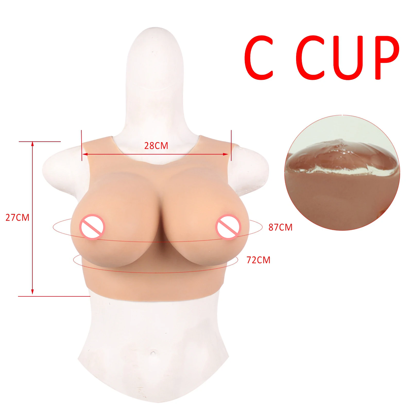 C/D/F Cup Silicone Realistic Breast Forms Fake Chest Artificial Huge Boobs  For Mastectomy Crossdresser Sissy Drag Queen Cosplay - AliExpress