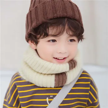 

Baby Girls Boys Knitted Scarf Warm Scarves Neckerchief Autumn Winter Thick Plush Soft Kids Children Scarf Baby Lovely Gift