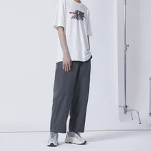 Новые Модные Простые мешковатые японские штаны, мужские повседневные штаны, прямые штаны, стильные комбинезоны для мужчин и женщин