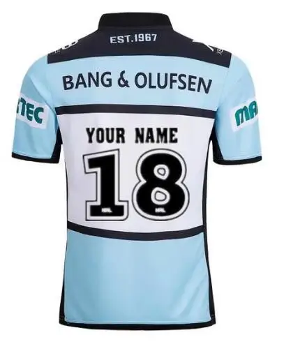 Футболка для регби CRONULLA SHARKS Размер: S-3XL - Цвет: Print name number