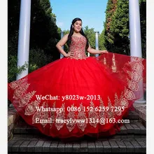 Пышное Платье с золотыми аппликациями, красное фатиновое бальное платье, милое 16 платье для торжеств для девочек, vestidos De 15 Anos