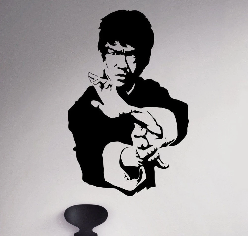 Calcomania De Vinilo Extraible De Bruce Lee Actor Kong Fu Pegatina De Pared De Vinilo Para Sala De Estar Dormitorio Decoracion De Pared Del Hogar Adhesivos Para Pared Aliexpress