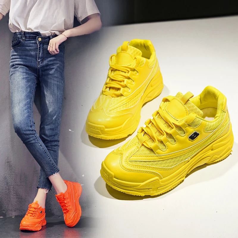 Обувь для отца Женская сетка красный супер огонь 2019 г. Новая осенняя Зеленая