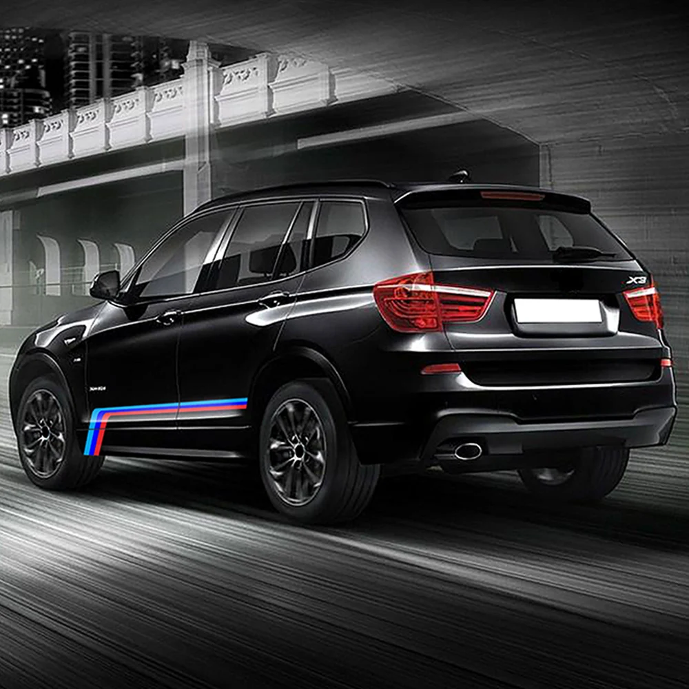 For BMW X3 E83 F25 G01 Car Door Side Stickers Racing Sport Styling