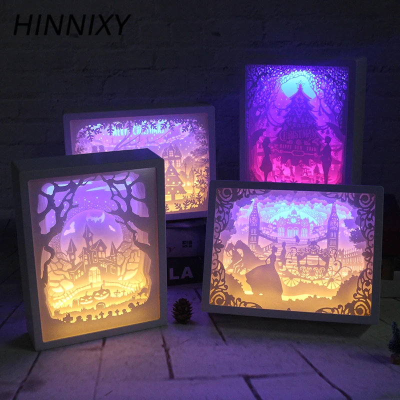 Hinnixy 3D Бумажная скульптура лампа креативная поделка ручной работы бумажная