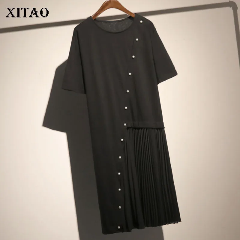 [XITAO] корейская мода новое женское платье весна-лето 2019 с круглым вырезом и