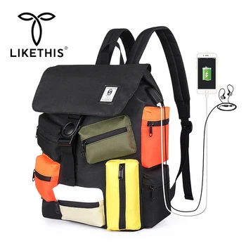 

LIKETHIS Backpack USB Multifunctional Laptop Backpack Anti Theft Men Backpack Teenage Bags Bagpack Mochila Travel Best Quality