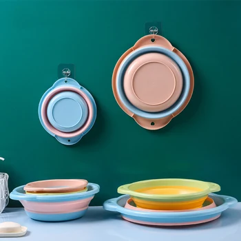 

Portable Folding Wash Basin Travel Basin Household Clean Bowl Small Middle Large Size PP Bathroom Basin Traveling Camping Bowl