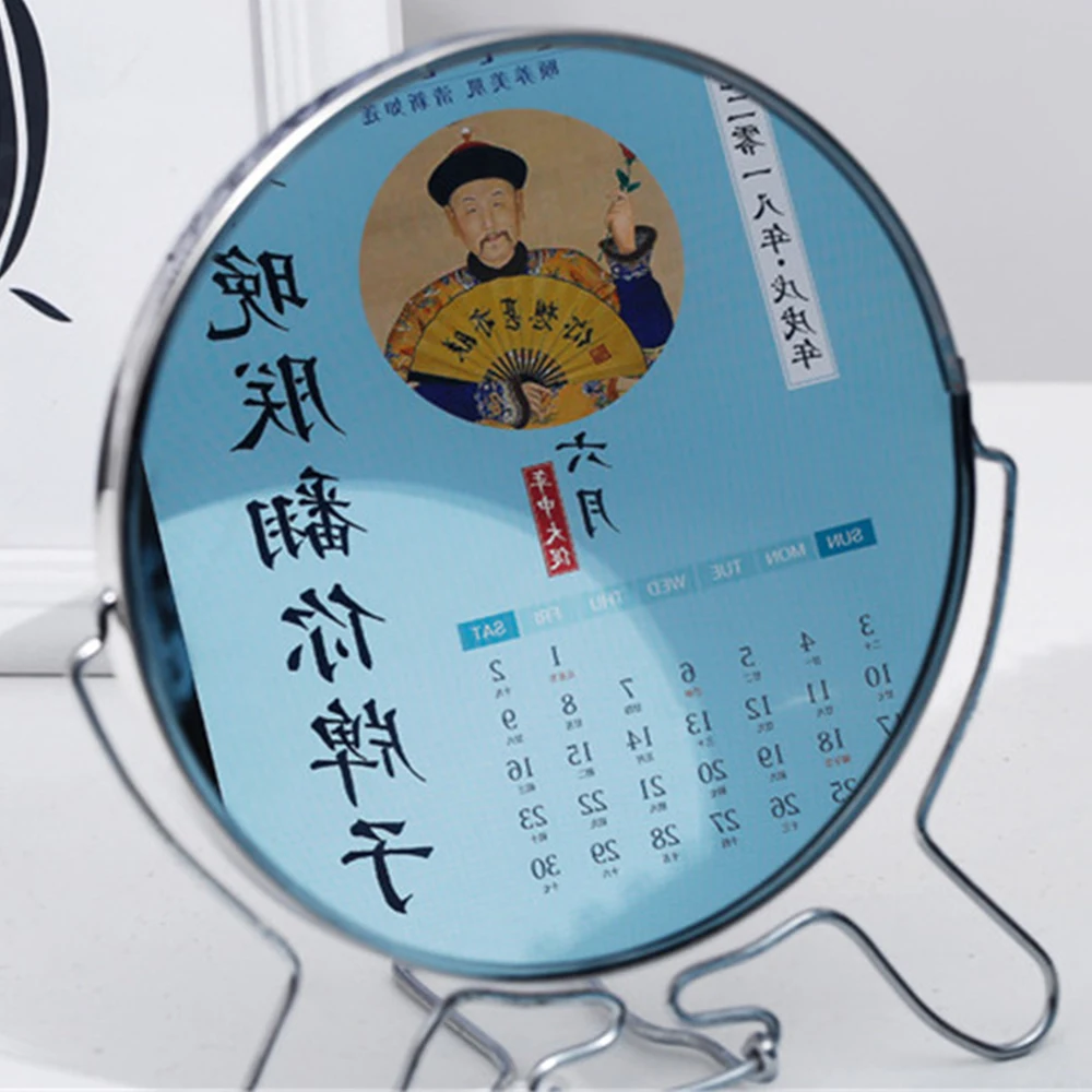 68 Inch 1X Folding Desktop Makeup MirrorMagnifying Mirror Double Side Mirror Metal Portable Travel Cosmetic Mirror Wall Hanging (13)