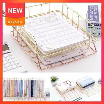 

Iron File Holder A4 Paper Clip File Basket Grid File File Accessories Desk Holder Shelf Office Organizer Storage Tray Filin N1H6