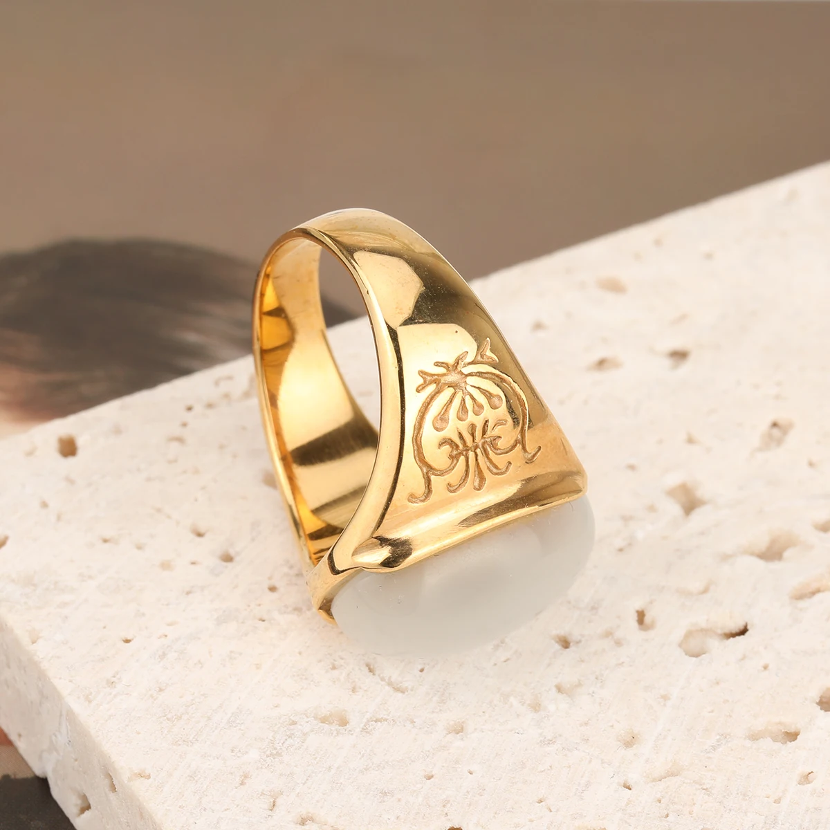 Golden Brass Artificial Men Rings, American Diamond at Rs 180/piece in Surat