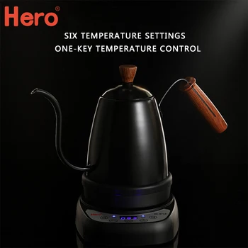 

700ML Hero Coffee Pot 220V Electric Water Kettle Coffee Tea Pot Drip Kettle Digital Stainless Steel Gooseneck Drip Teapot