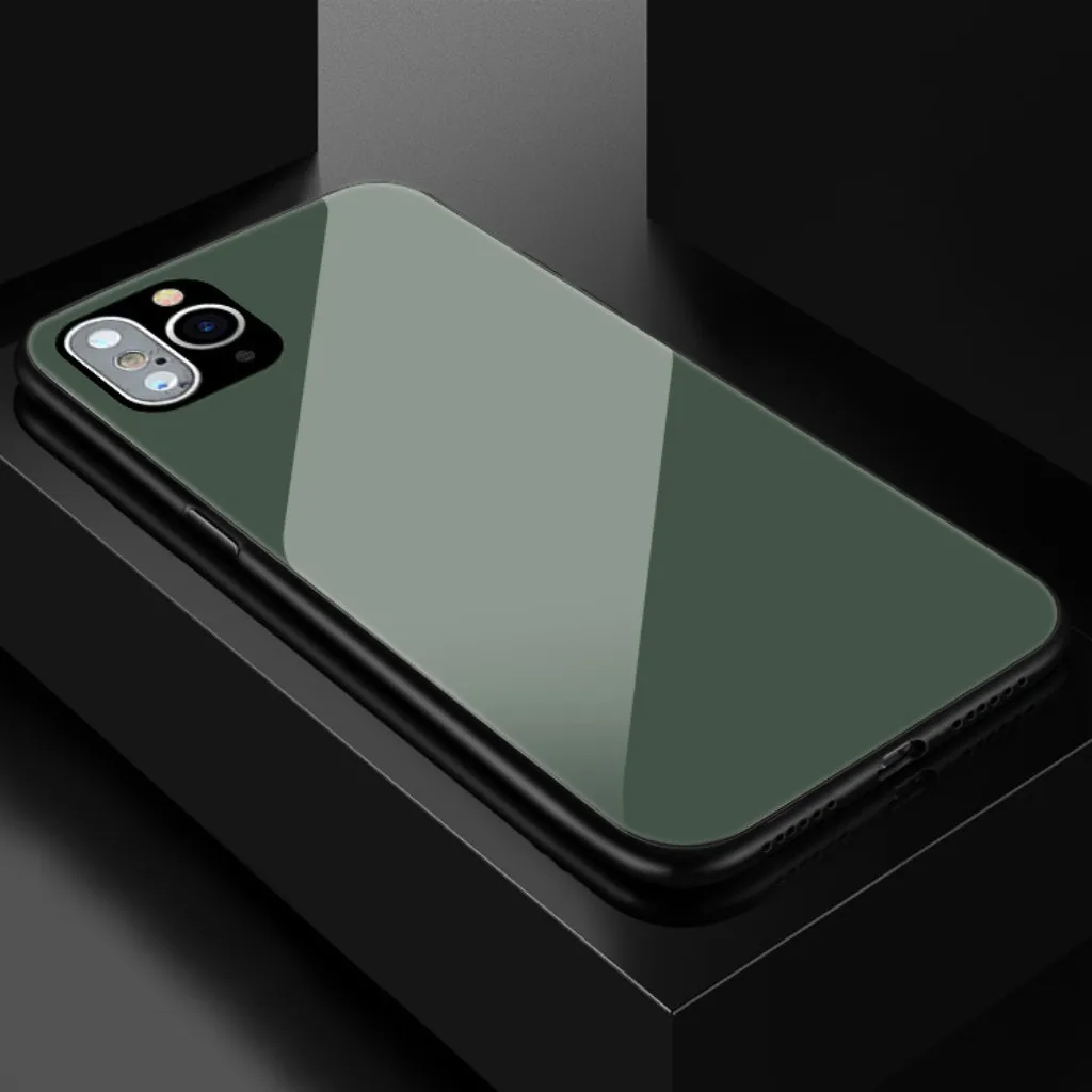 Стеклянная задняя крышка для IPHONE XR/X/XS/XSmax чехол задней камеры 11Pro с мягким краем