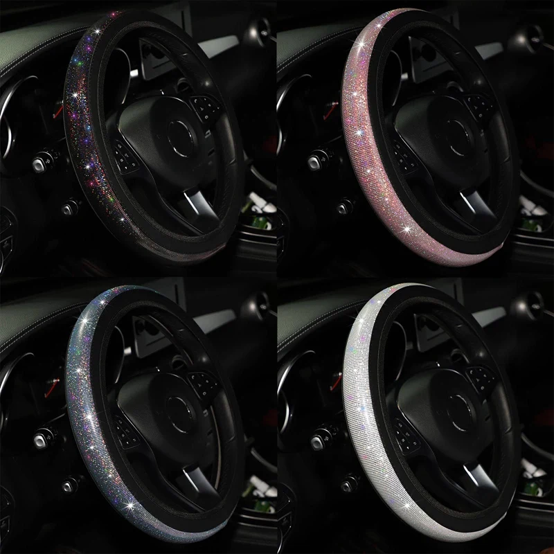 Bling чехол рулевого колеса автомобиля для Ford Focus Fusion Escort Kuga Ecosport Fiesta Falcon Mondeo Taurus MUSTANG