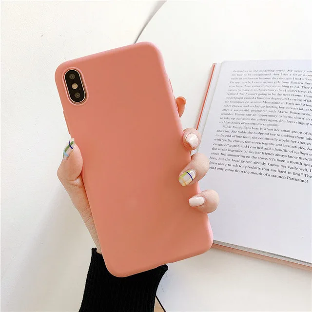 Мягкий силиконовый чехол NFH Candy Для huawei P30 Lite P20 Pro матовая задняя крышка на Honor 10 Lite Honor 20 Pro Y6 Prime TPU Shell - Цвет: Orange Case On