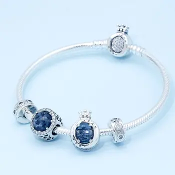 

Blue Moonlight Bracelet Fashion New Silver Diy Crown O Dark Blue Cat Eye String Jewelry Bracelet Elegant Bracelet Gift For Woman