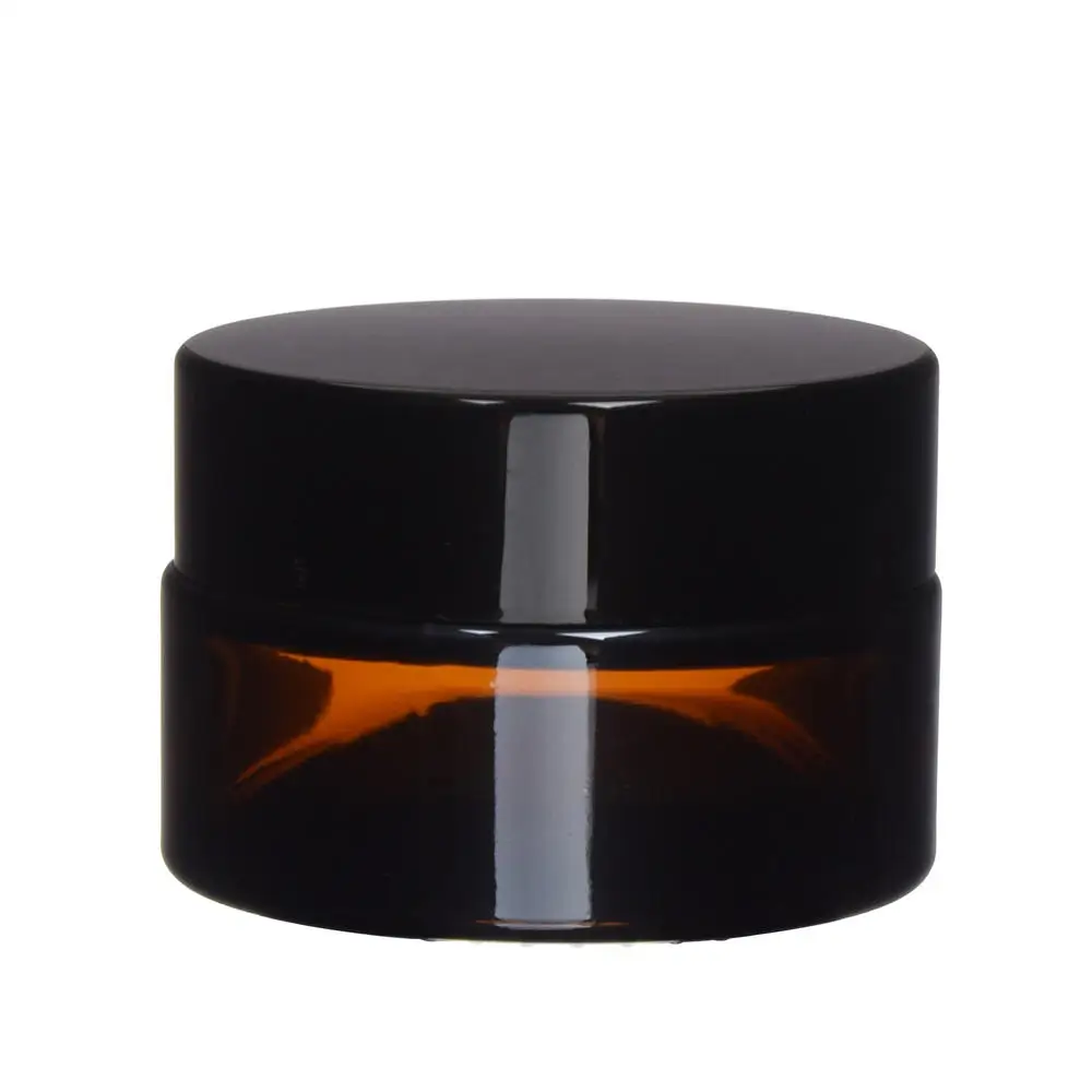 20g/30g/50g/100g Glass Amber Cosmetic Face Cream Refillable Bottles Lip Balm Sample Lotion Gel Container Empty Makeup Jar Pot