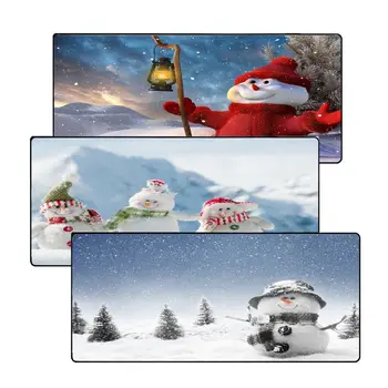 

High Quality Winter happy Snowman Christmas1 Keyboards Mat Rubber Gaming mousepad Desk Mat Rubber PC Computer Gaming mousepad