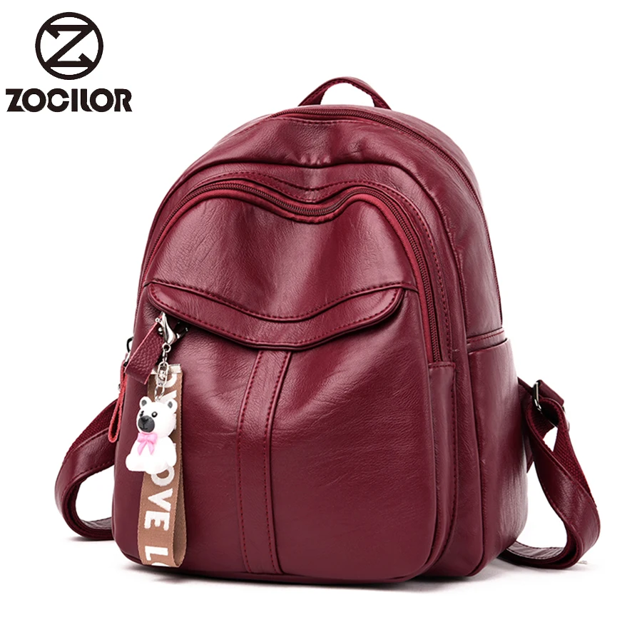 luxury women's leather backpack