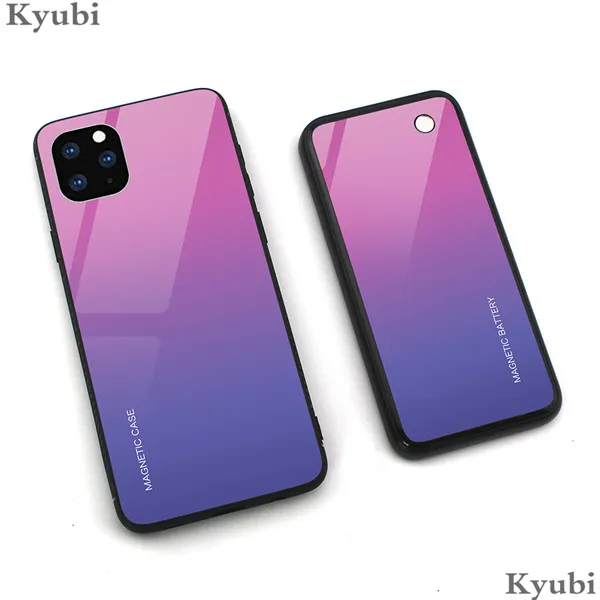 For iphone 11 5000 мАч магнитное зарядное устройство чехол для iphone 11 внешний портативный беспроводной аккумулятор зарядный чехол для iphone 11 роскошный 2 в 1 - Цвет: For iphone 11