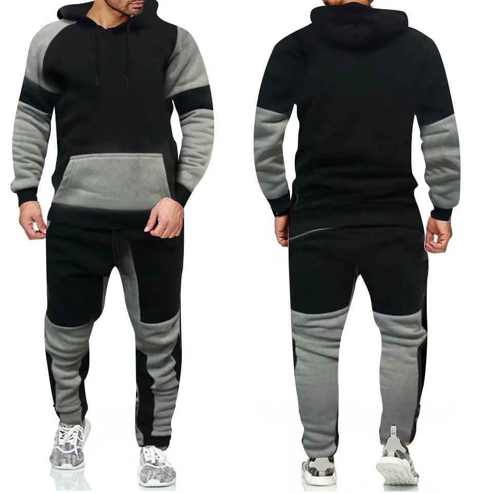 

2020 Men's Hoodie Brand Autumn winter Hot Sale Men's Sets Hoodie+pants Two Pieces Sets Casual Tracksuit Male Sportswear
