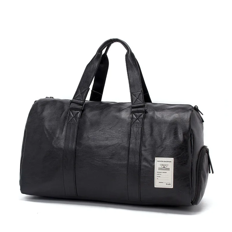 

Pu Leather Travel Handbag Waterproof Bodybuilding Backpack Luggage Package Dry And Wet Separation Gift