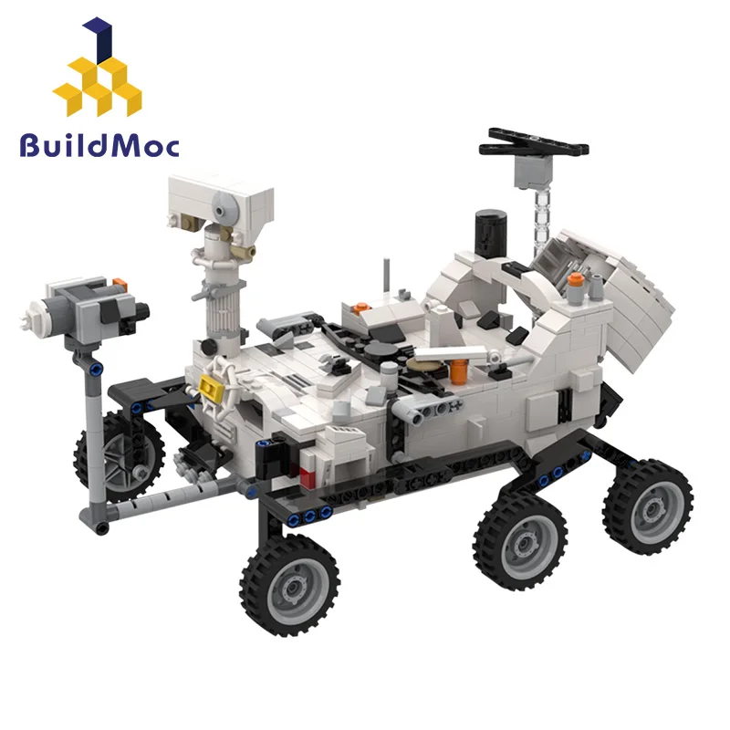 

aviation city rover space probe vehicle Station Rocket Lunar Lander Curiosity Rover Shuttle Ship building blocks Toy