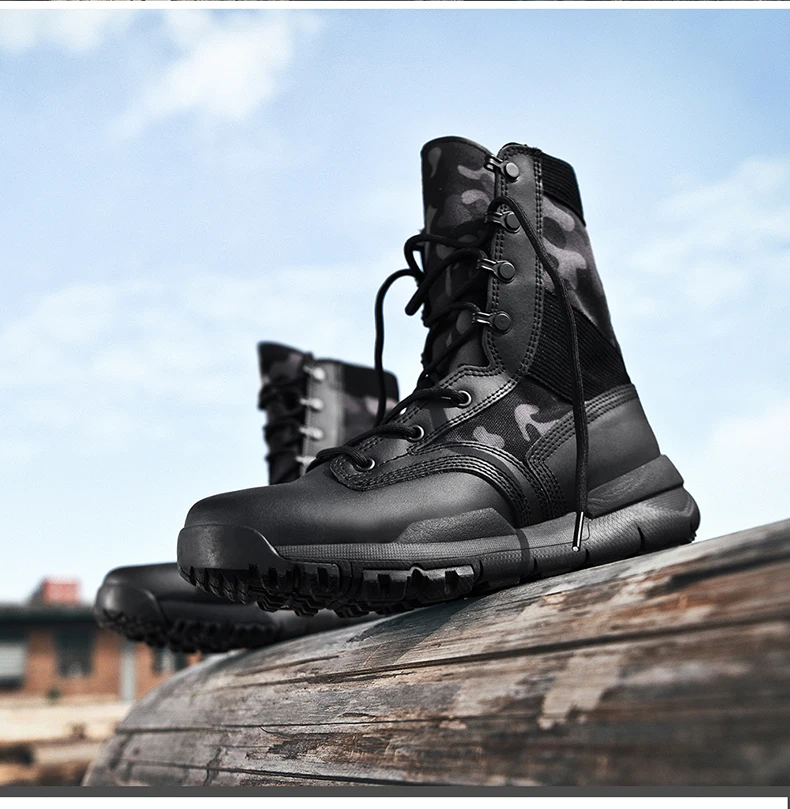 Men Tactical Boots Army Boots Men's Military Desert Waterproof Work Safety Shoes Climbing Sport Shoes Ankle Men Outdoor Boots