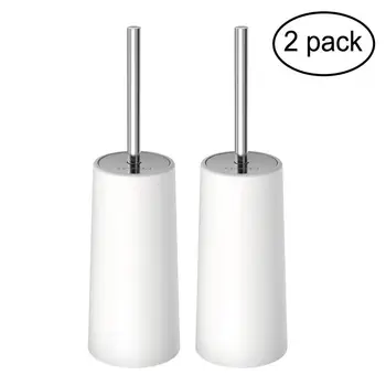 

HOMEMAXS 2 PCS Toilet Brush and Holder Set Good Grip Compact Modern Design Toilet Bowl Cleaner Brush Set for Bathroom