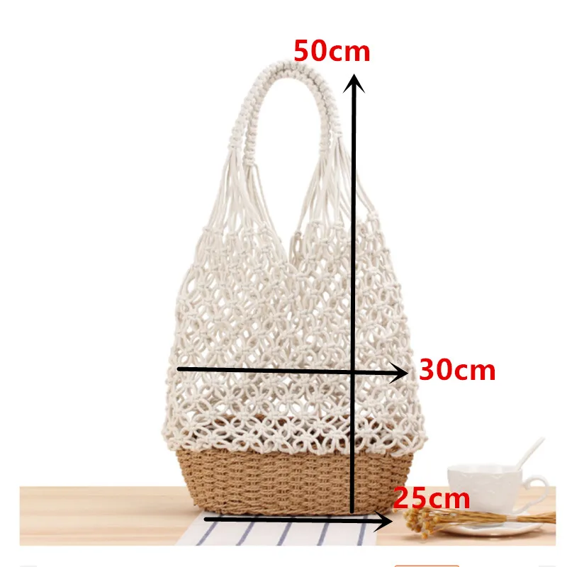 Vintage Knitted bag with Wooden Handles Womens Fashion Bags  Wallets  Beach Bags on Carousell