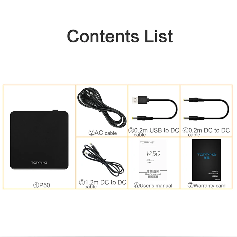TOPPING P50 Linear Power Supply Made for D50S A50 DX3 PRO Compatible with Global voltage 115V 230V portable headphone amp